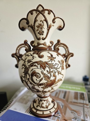 Antike henkelvase aus - henkelvase, majolika