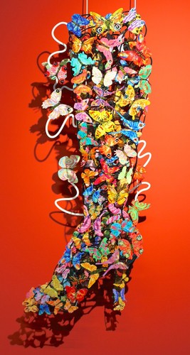 Pop art metallskulptur eleganz - metallskulptur,