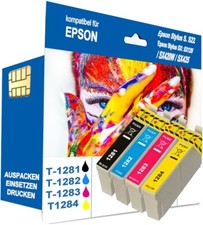 4 Druckerpatronen kompatibel für Epson Stylus SX125