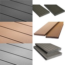 WPC Komplettbausatz MASSIV Terrassendielen grau / braun Komplettset Holz BPC