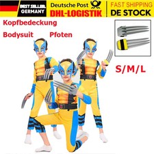 Hallowee Jungen Wolverine Kostüm Enger Muskelanzug Party Cosplay Fancy Dress Up！