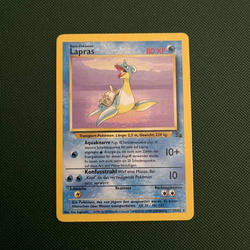 Pokemon karte lapras 62 - pokemon,
