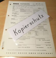 Skoda Felicia, Octavia TS Bj. 1961,  orig. Bosch Testwerte - Blatt 