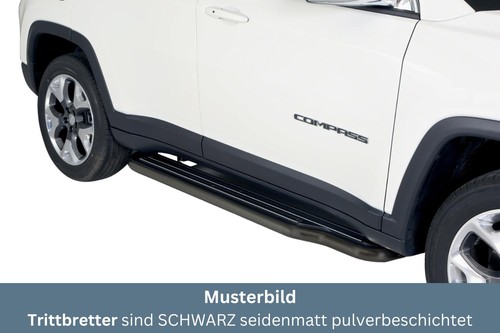 Trittbretter schwarz für jeep - trittbretter,