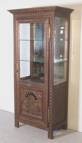 3107d antike vitrine kastanie - antike,