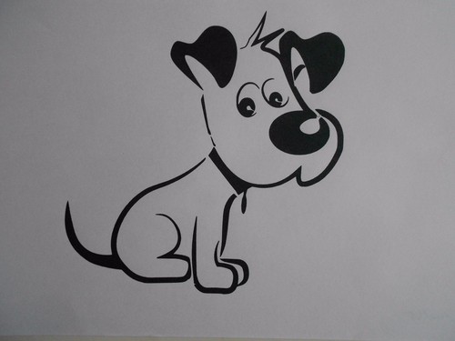 Schablone hund45 auf - schablone,