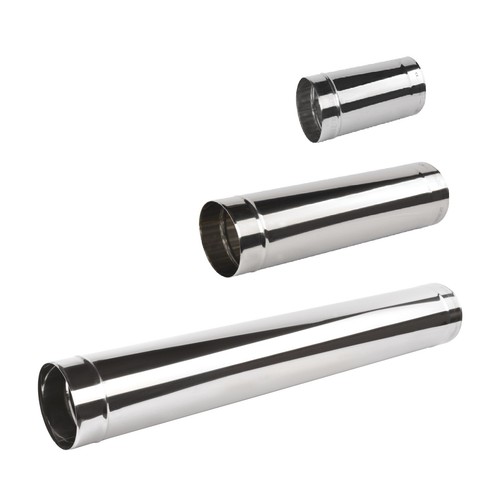 Ofenrohr edelstahl 120 200mm - edelstahl, 120-200mm
