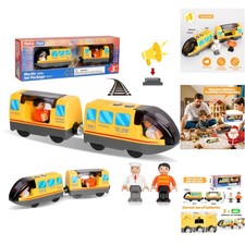 Eisenbahn Elektrische Lok, Holzeisenbahn Zug, Batteriebetriebenes Zugset, Lei...