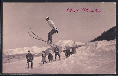 Ansichtskarte skispringer bei - skispringer,