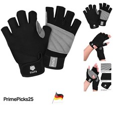 Surfhandschuhe 3/4 Finger Wassersport Handschuhe aus Spandex Kunstleder schwa...