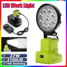 Schnurlose LED-Arbeitsleuchte für Ryobi 18V Li-Ion Akku Handscheinwerfer 27W NEU