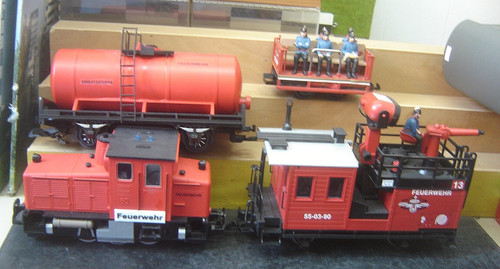 Lgb zugset feuerwehrzug - zugset, "feuerwehrzug"