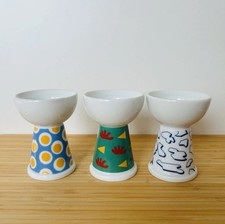 3x Eierbecher mit Fuß Arzberg Porzellan Cult Design Eischalen vintage Geschirr