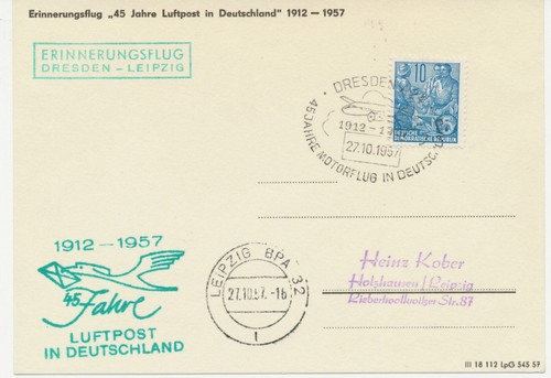 Ddr 1957 jahre luftpost - 1957,