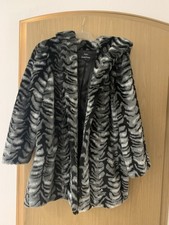 Damenjacke Dennis Basso Jacke/Mantel Gr.46 Tiger Print Kunstfell