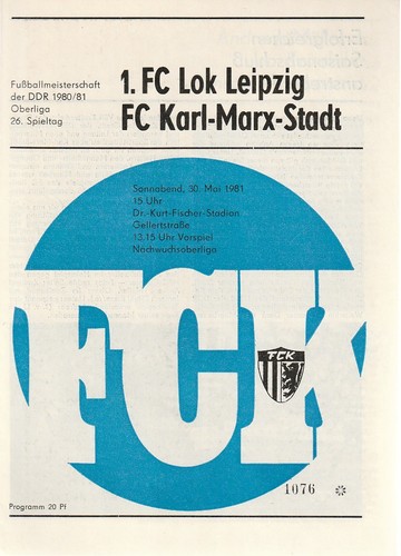 Programmheft lok leipzig - fc,