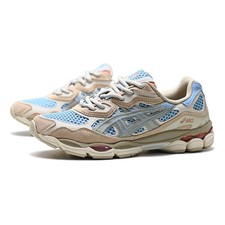 Unisex ASICS Gel-NYC Hellbeige-Blau Mesh Retro-Sneaker Freizeit-Sportschuhe Neu