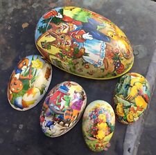 5 alte Candy Container Osterei