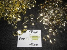10 mm Öse mit Scheibe Gold