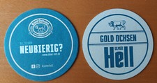 1 Bierdeckel Gold Ochsen