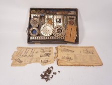 Rarität antiker Walther's "Stabil" Baukasten Nr. 49 Metallbaukasten Konvolut 