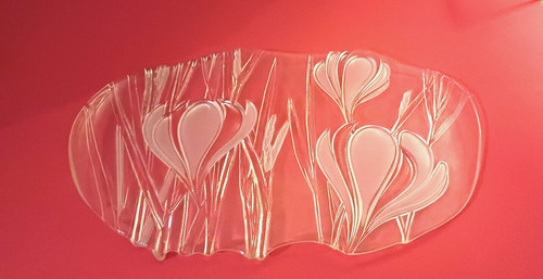 Große glas servierplatte - große,