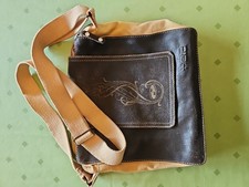 Umhängetasche Held Biker Leder/Leinen