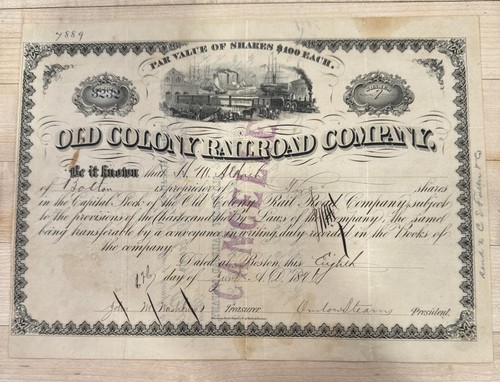 Old colony railroad - railroad, stock