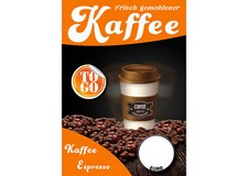 Aufkleber / Plakat / Poster - KAFFEE TO GO WERBUNG - versch. Din-Formate