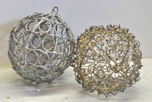 Draht christbaumkugeln - ,