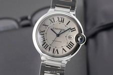 Cartier Ballon Bleu De Cartier Automatik Stahl Herrenuhr Ref. W69012Z4 B&P 2011