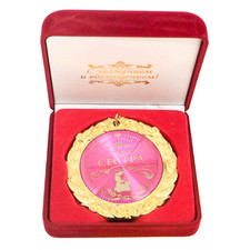 Medaille in der Samtbox Geschenk Souvenir auf russisch лучшая сестра 