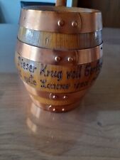 Vintage - Bierkrug aus Holz mit Deckel