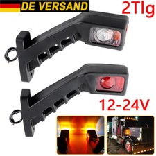 2 x LED 12V LKW Begrenzungsleuchten Positionsleuchten Anhänger Gelb Rot Weiß Neu