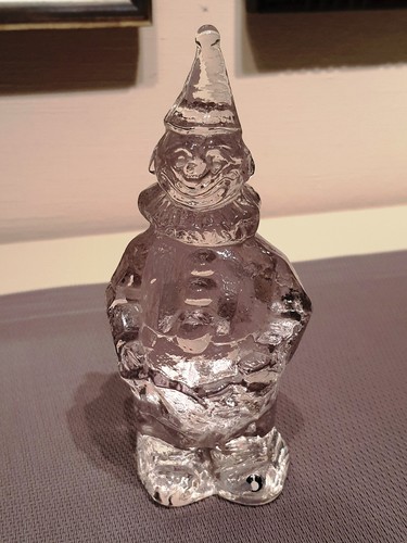 Glas figur clown pukeberg - glas,