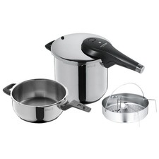WMF Perfect Premium One Pot Schnellkochtopf-Set mit Dampfgareinsatz, 22 cm, 6,5