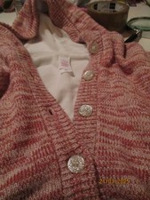 Altrosa warm gefütterte Strickweste gr 86