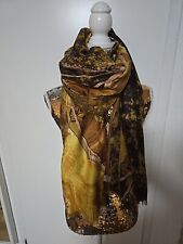 Edles Tuch Schal Stola Brauntöne mit dezentem Goldglitzer 80%Viskose 