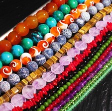 Edelstein Stränge Perlen Schmuck Strang Beads Kugeln Nuggets Perle Steinschatz