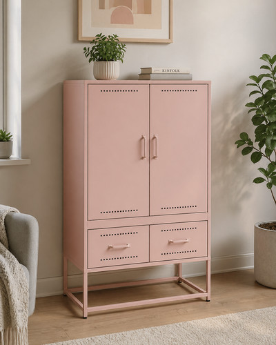 Highboard stahl pink - highboard, 111cm