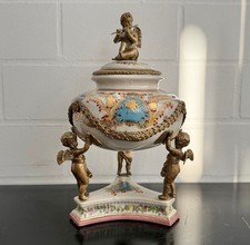 Deckelvase Porzellan Bronze