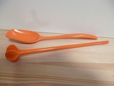 Dr. Oetker Löffel +  Rührer Küchenhelfer Vintage in Orange Melamin 70er Jahre