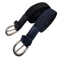 Schmaler schmaler Canvas Stretch Gürtel elastische Passform Gurtband gewebt geflochten 1" breit