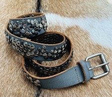 cowboysbelt Gürtel Leder Grau