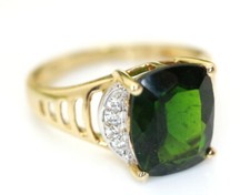 GOLDJUNGE69 * HARRY IVENS IV EDELSTEIN RING 18 CHROMDIOPSID 1,9ct 375er GELBGOLD