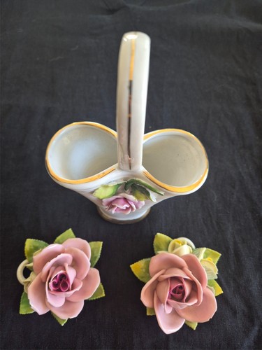 Porzellan vase mit röschen - porzellan,