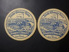 2 alte Bierdeckel " Brauerei Eibau - Hans Münch " Münch Bräu - Eibau
