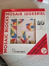 Mosaik Legespiel, Holz, 20 Stück in OVP, tofa, Alt, Tschechien 