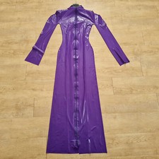 Latex Kleid lila lang Gr. S