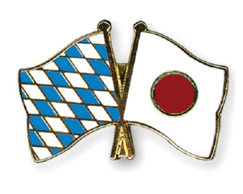 Bayern japan pin flaggen - bayern,